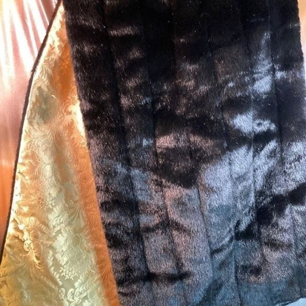 VINTAGE IMAN GLOBAL CHIC DESIGNER FAUX SILK REVERSIBLE STOLE SHAWL WRAP SZ 20X60